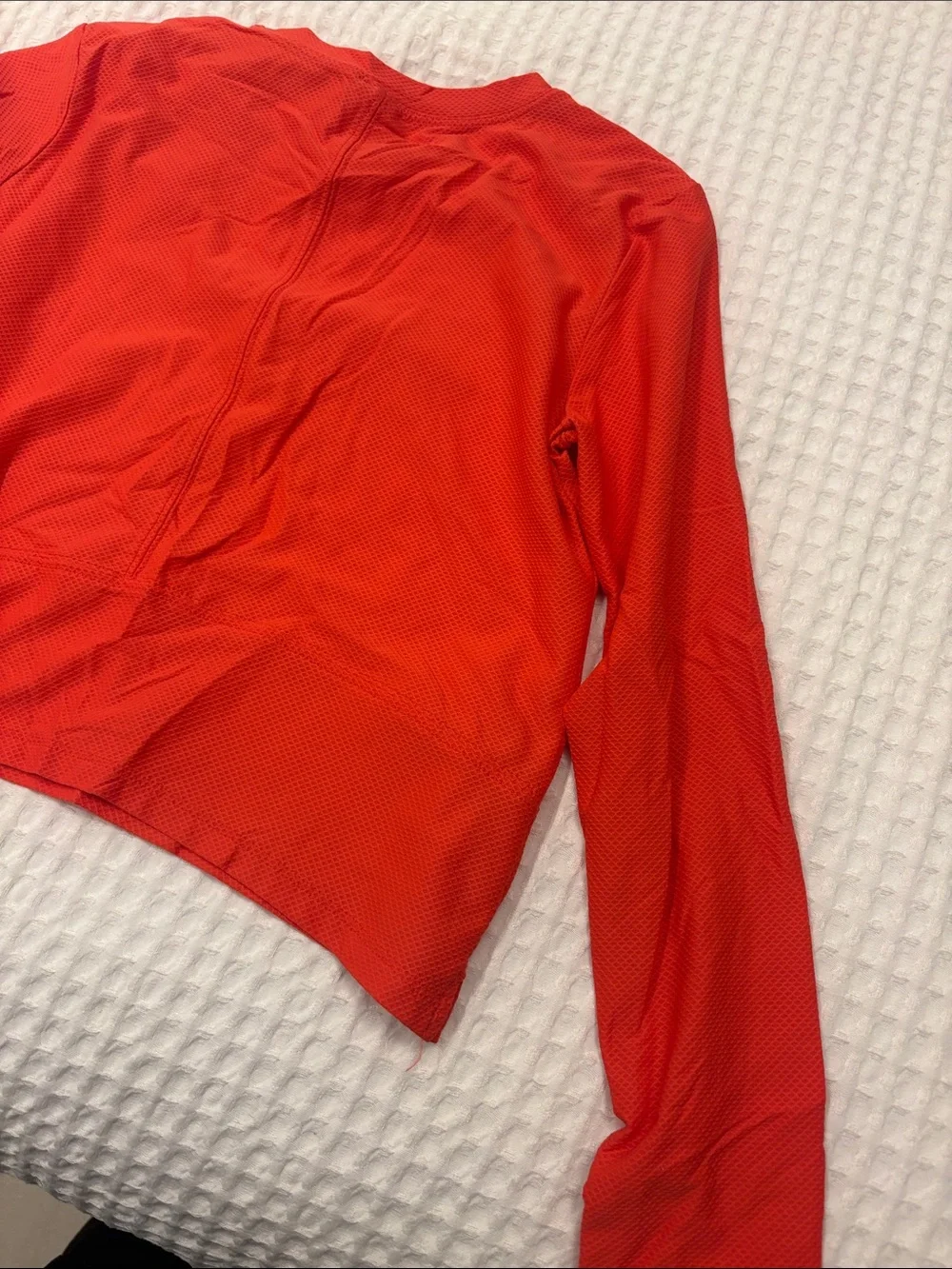 Old Navy Bright Red Long-Sleeve Active Tee for Kids